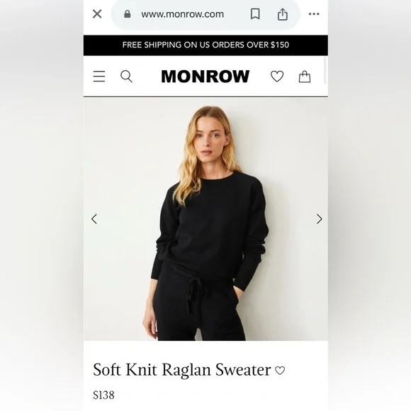 SOLD Monrow Soft Knit Raglan Sweater in SAND - Picture 4 of 7